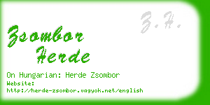 zsombor herde business card